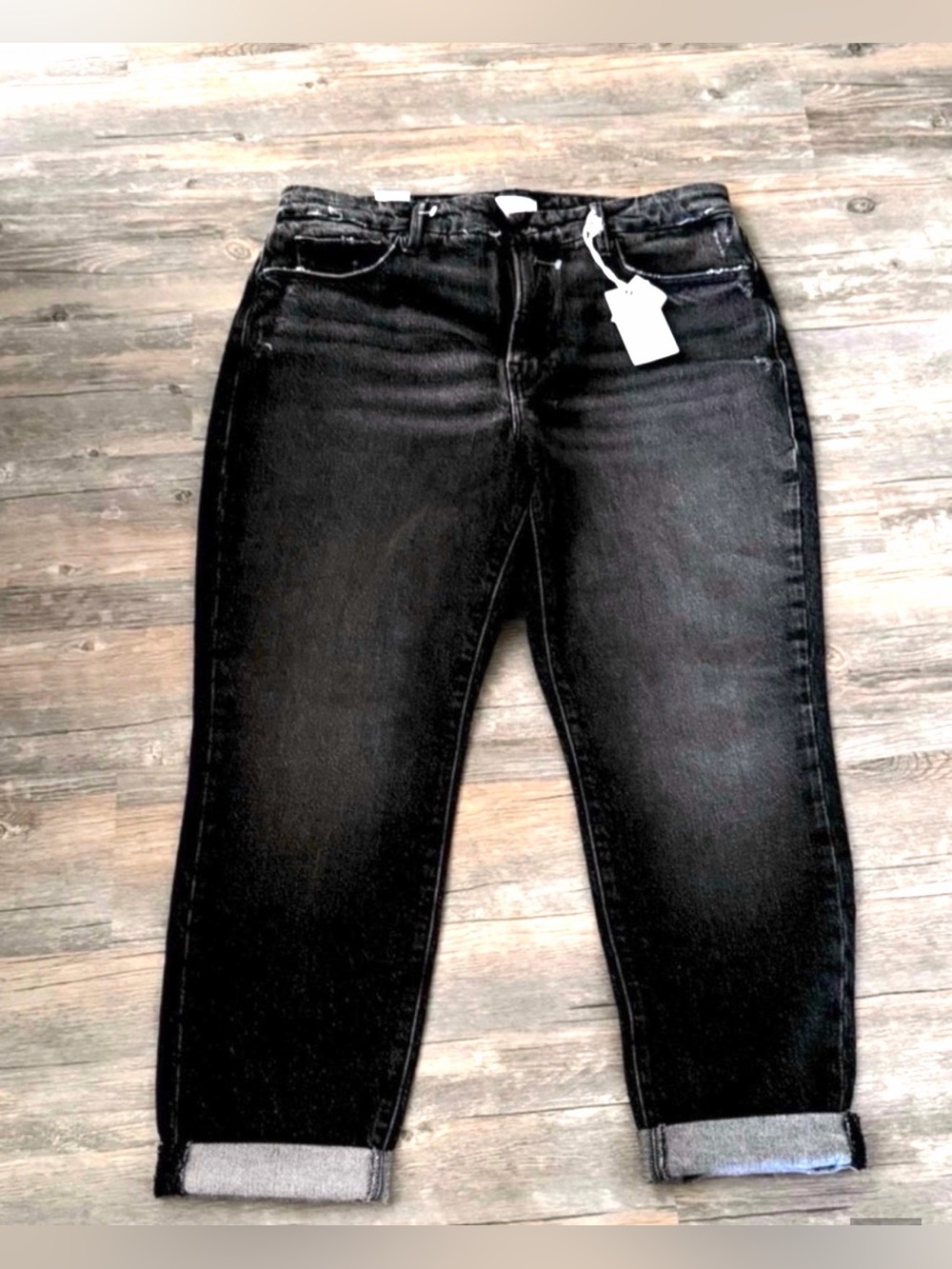 Good American Good Girlfriend High Waist Black Jeans Size 10/30
